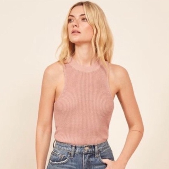 Reformation Lilac Knit Top Blush Pink - Picture 8 of 10